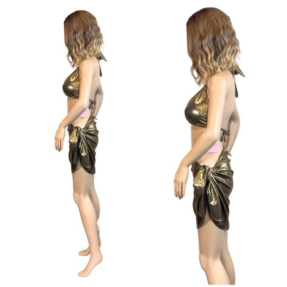 Moda Minx Shimmering Lights Short Sarong $59 - Picture 5 of 12